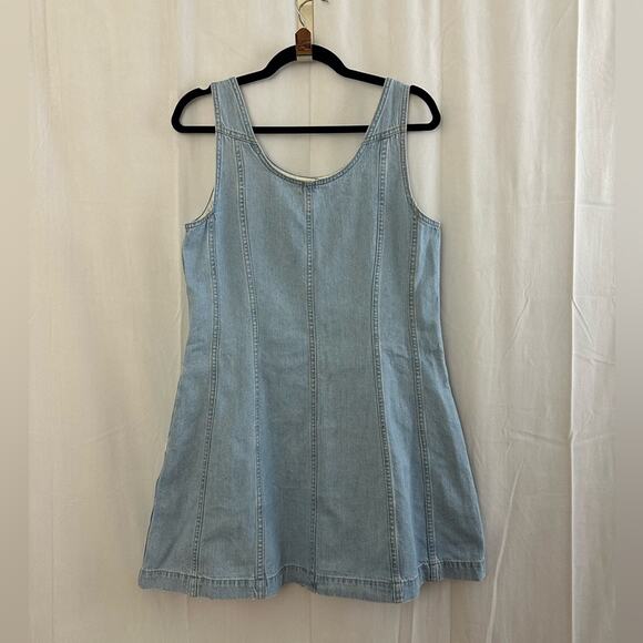Madewell Denim Sleeveless Seamed Mini Dress Women’s Size 10 - Picture 8 of 9